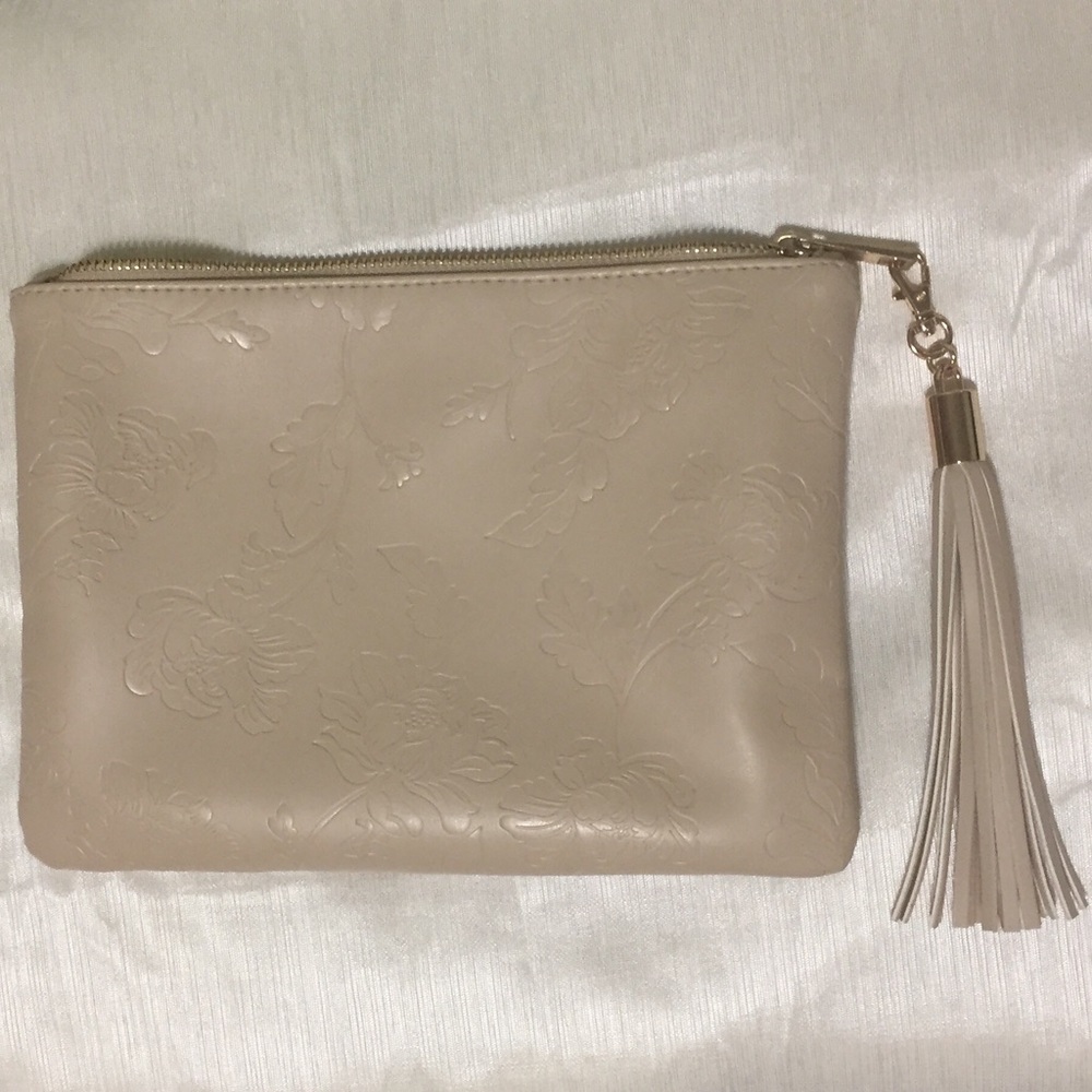 Ivory Floral Tassel Pouch from A New Day™.